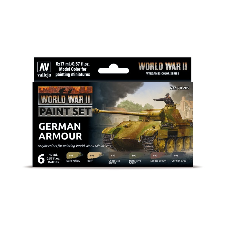 WWII German Armour Color Paint Set,